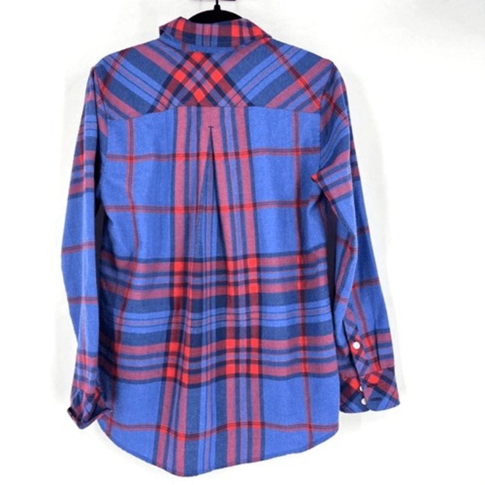 Vineyard Vines Button Down Women Size‎ 0 Blue Red Plaid Relaxed Preppy Coastal - Picture 3 of 12
